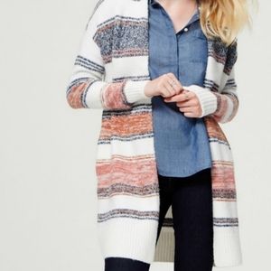NWT LOFT Striped Coatigan